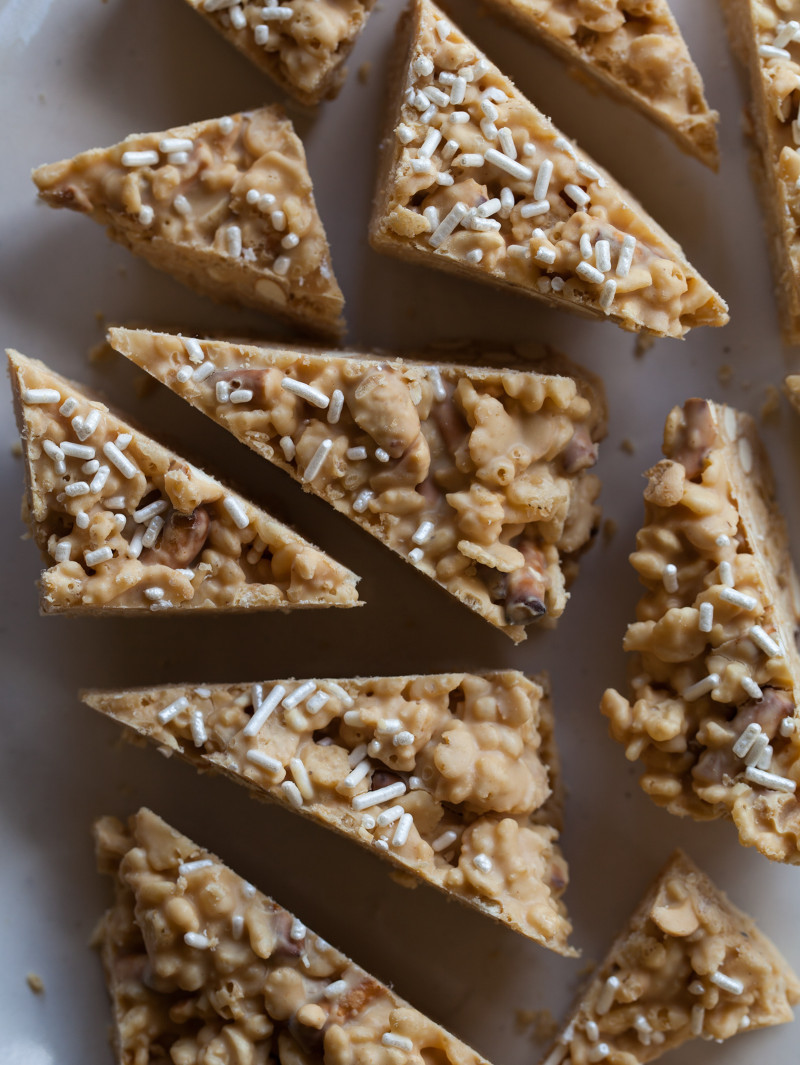 Cracked Out Rice Krispies Treats Dessert recipe Spoon Fork Bacon