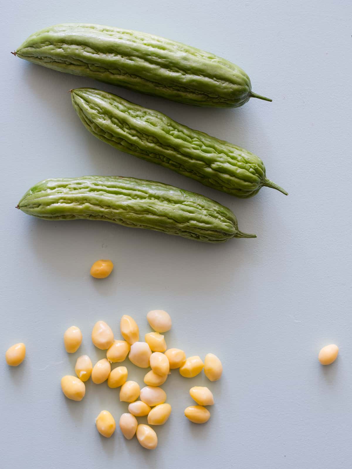 Stir Fried Bitter Melon Spoon Fork Bacon