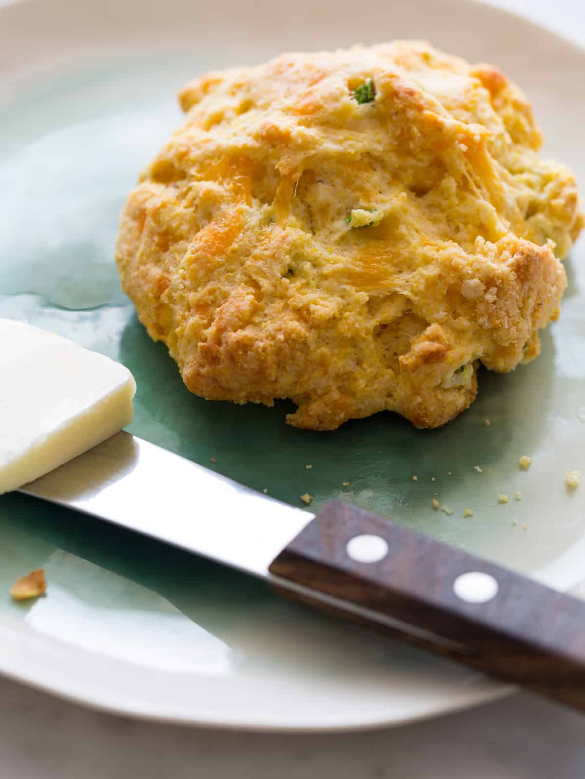 Jalapeno and Cheddar Cornmeal Biscuits recipe Spoon Fork Bacon