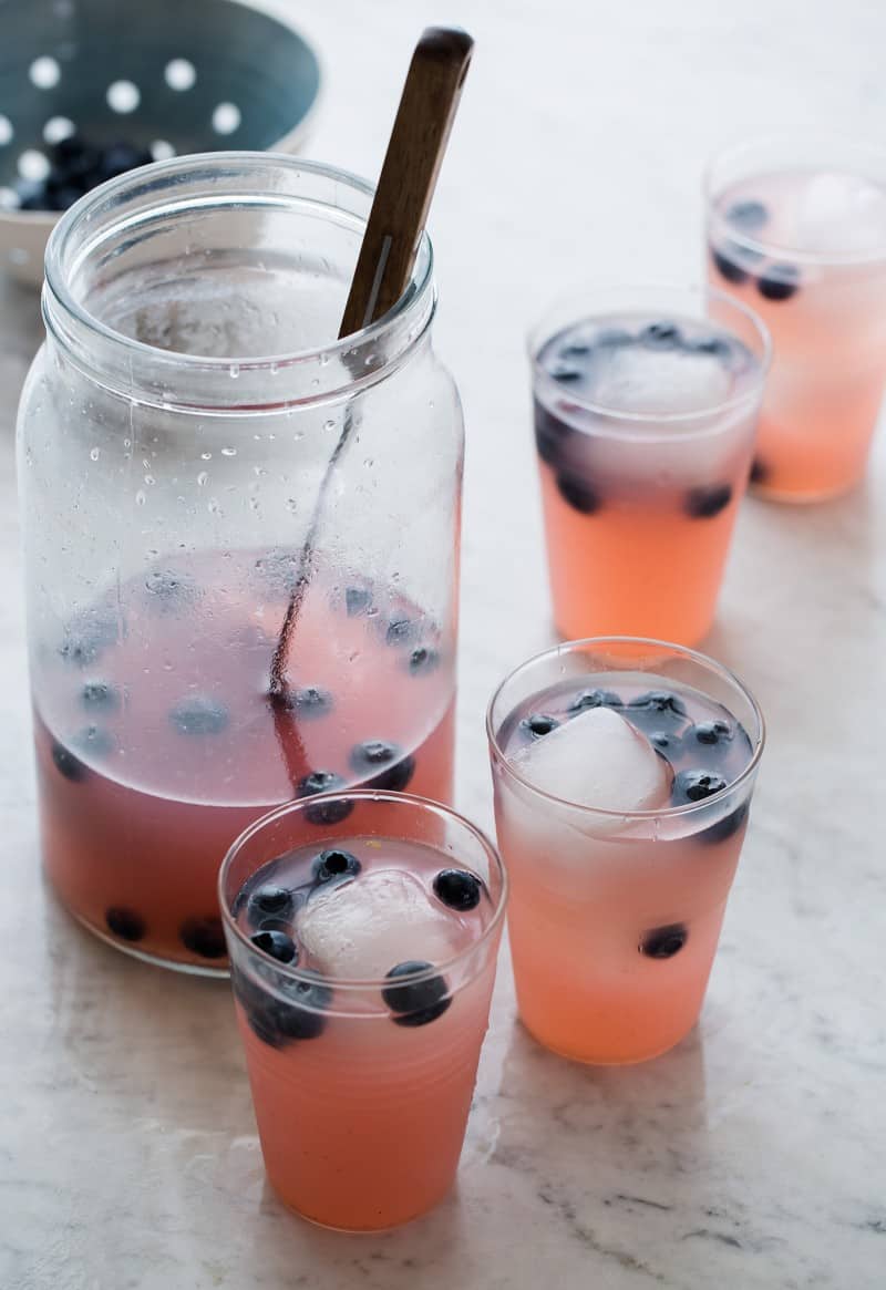 Sparkling Blueberry Lemonade Cocktail recipe Spoon Fork Bacon