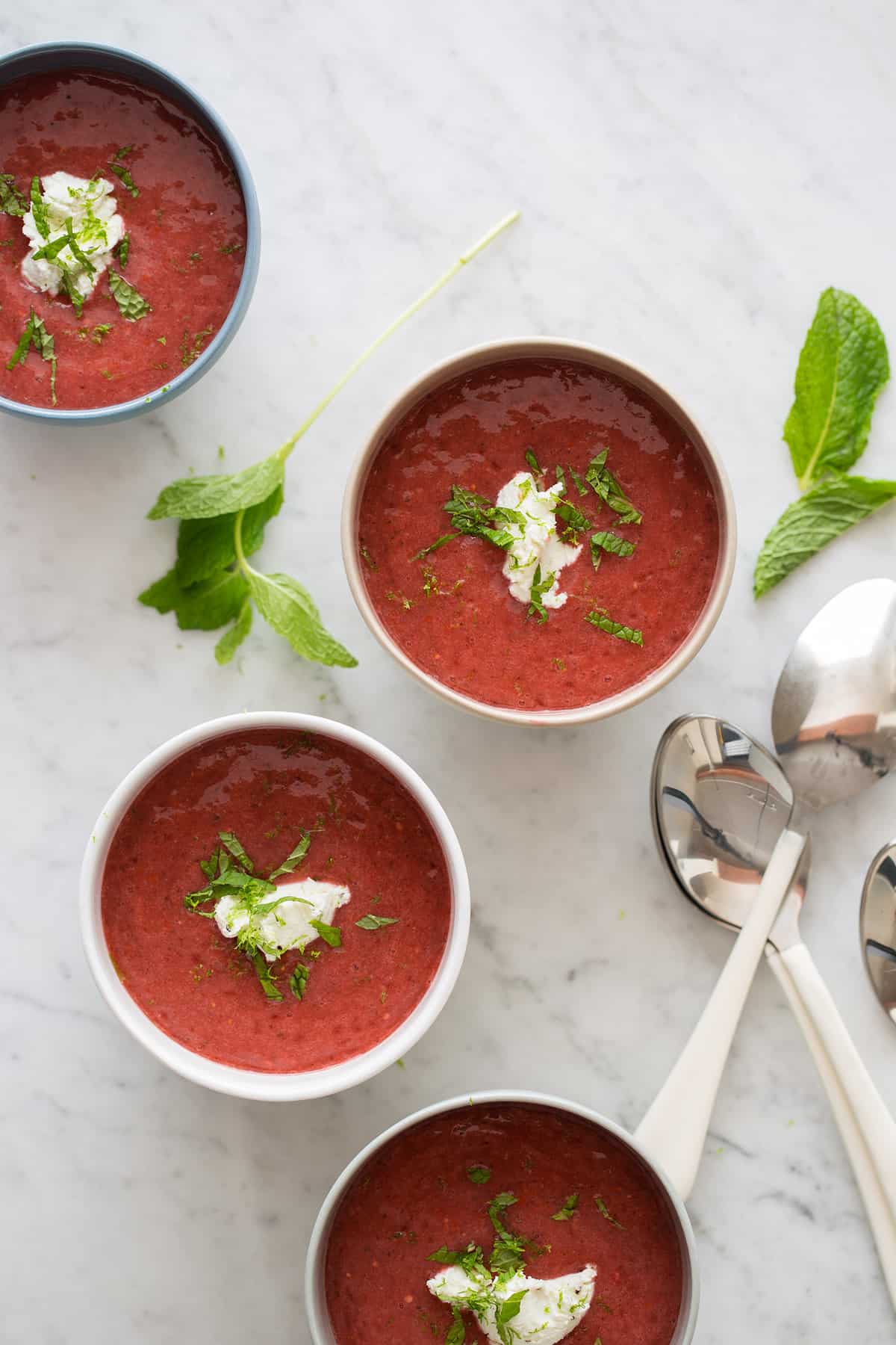 Strawberry and Tomato Gazpacho recipe Spoon Fork Bacon