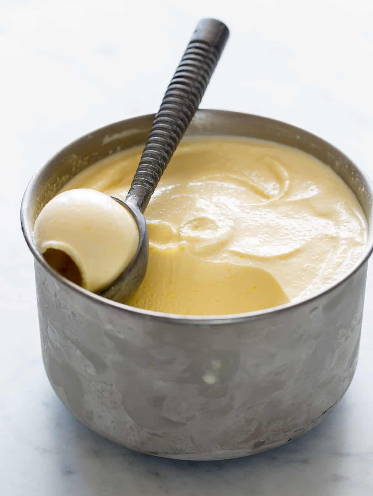 Sweet Corn Ice Cream recipe Spoon Fork Bacon