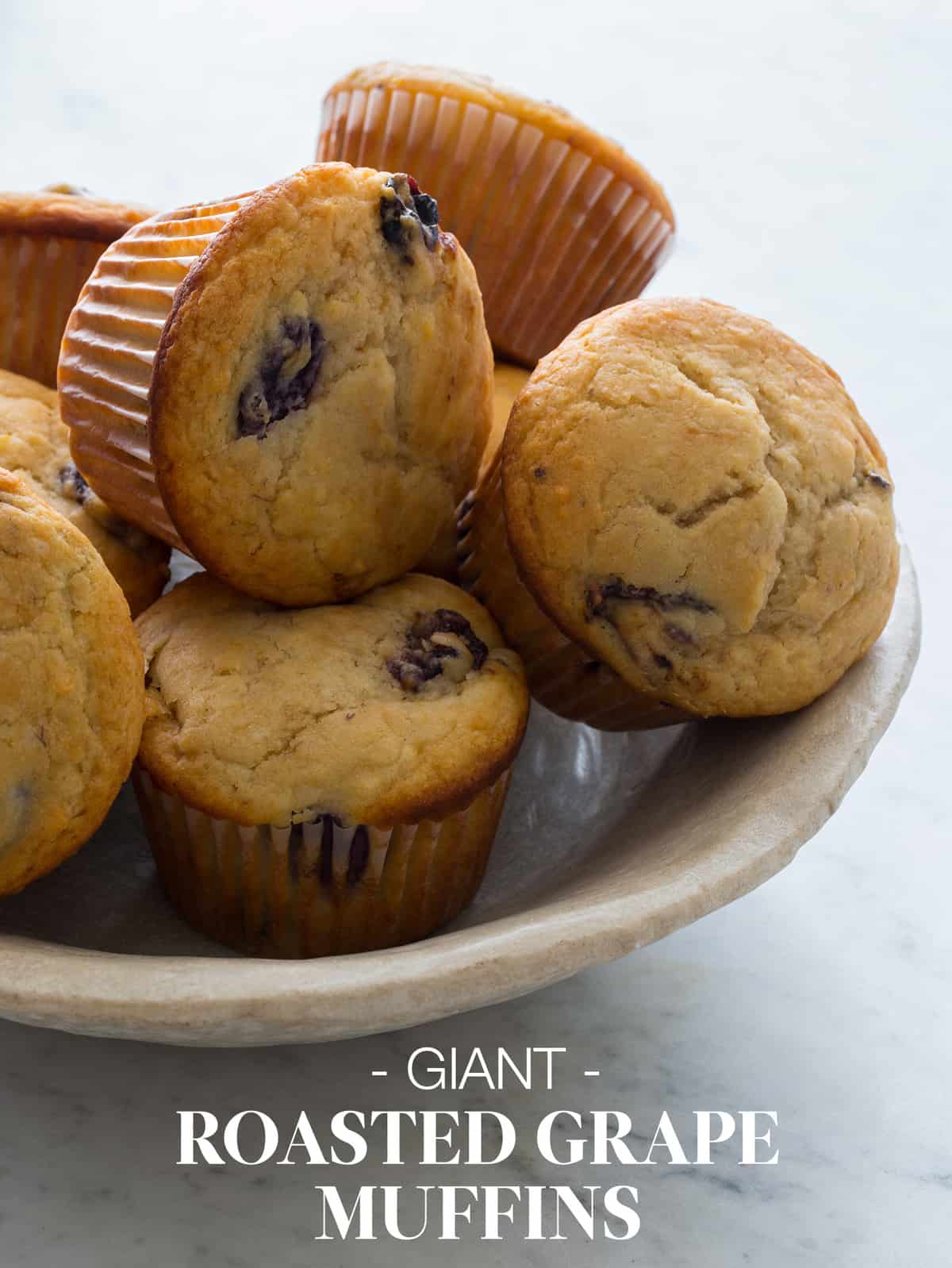 Giant Roasted Grape Muffins recipe Spoon Fork Bacon