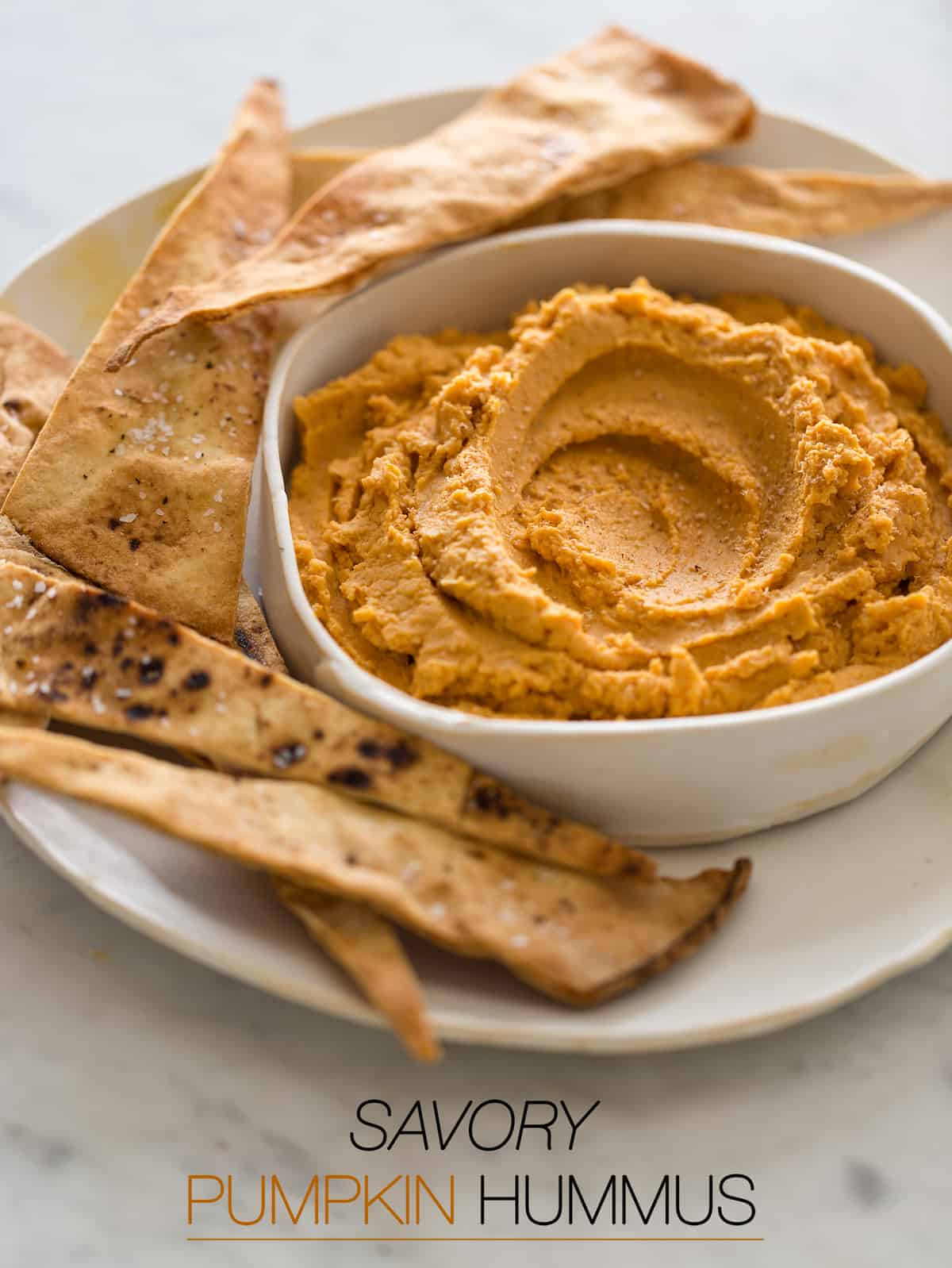 Savory Pumpkin Hummus recipe Spoon Fork Bacon