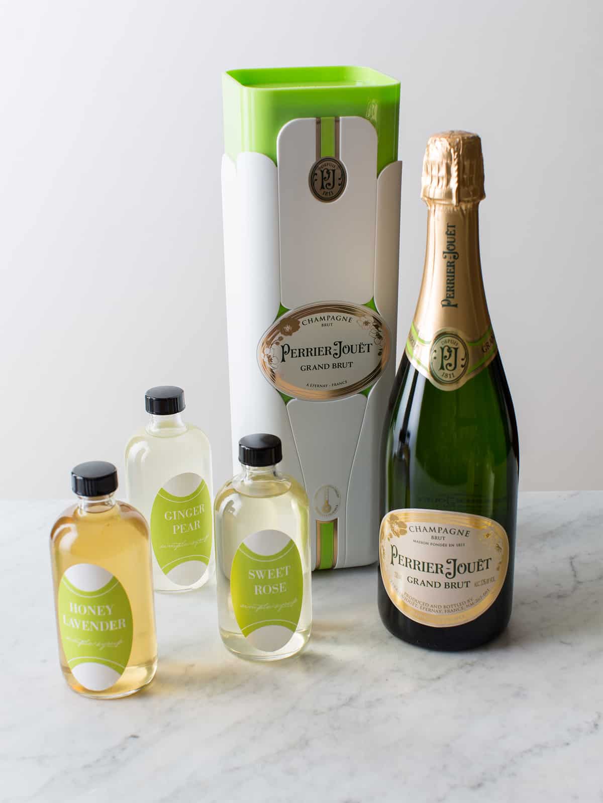 Homemade Champange Simple Syrups Spoon Fork Bacon