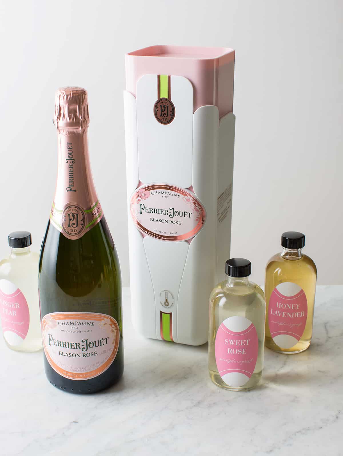 Homemade Champange Simple Syrups Spoon Fork Bacon