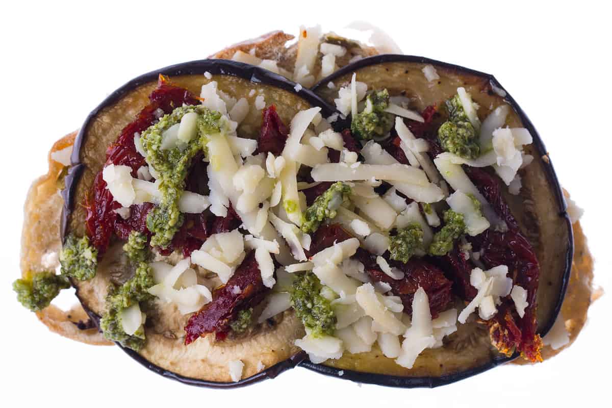 Eggplant and Sundried Tomato Grilled Cheese Spoon Fork Bacon