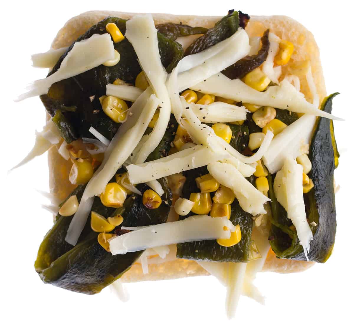 Roasted Poblano and Corn Oaxaca Grilled Cheese Spoon Fork Bacon