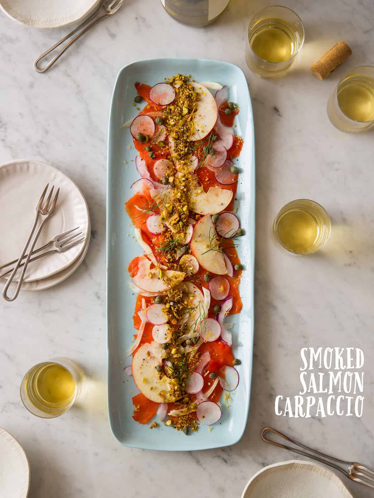 Smoked Salmon Carpaccio Spoon Fork Bacon