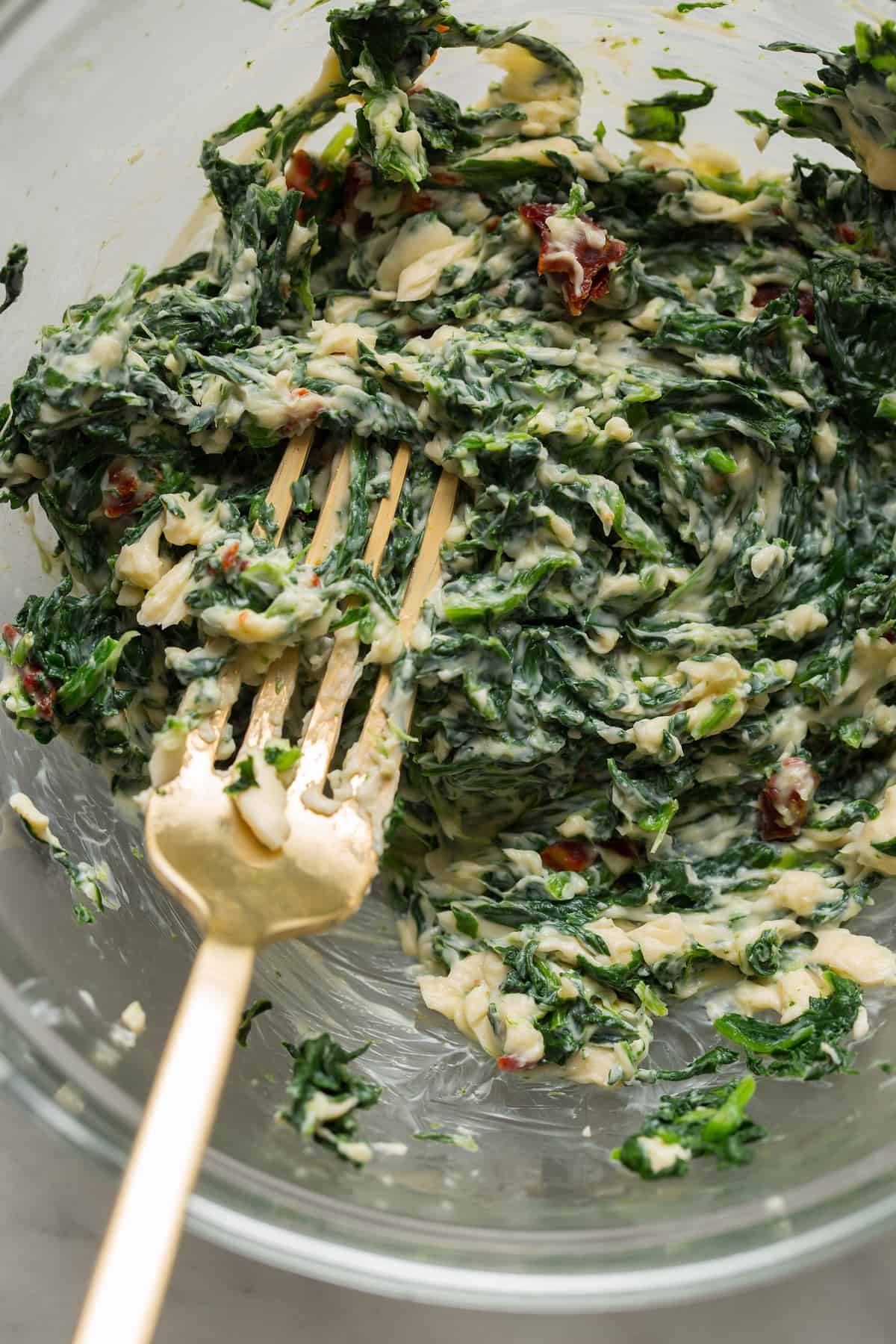 Creamy Spinach and Sun Dried Tomato Dip Spoon Fork Bacon