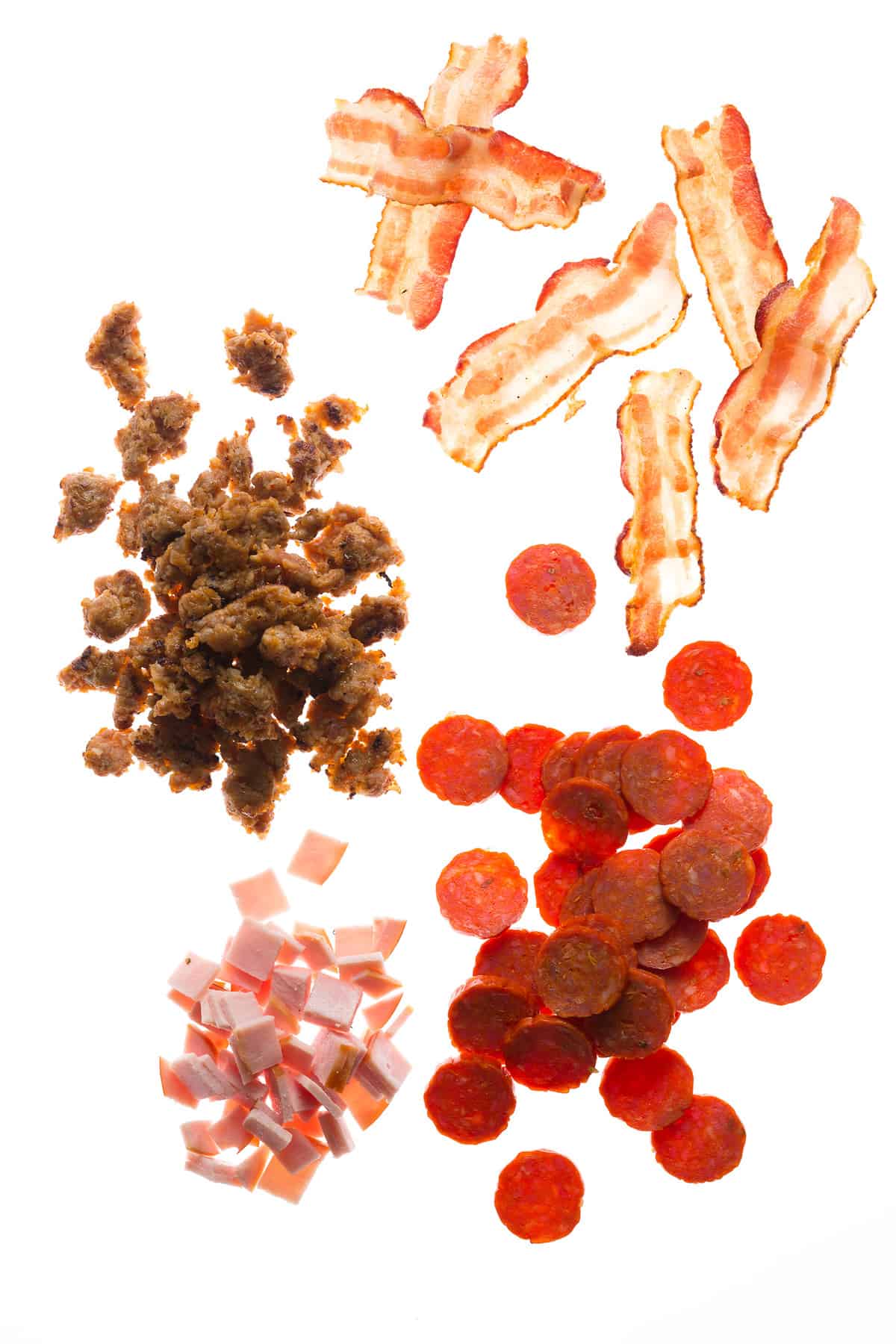 Meat Lovers Pizza Boats Spoon Fork Bacon