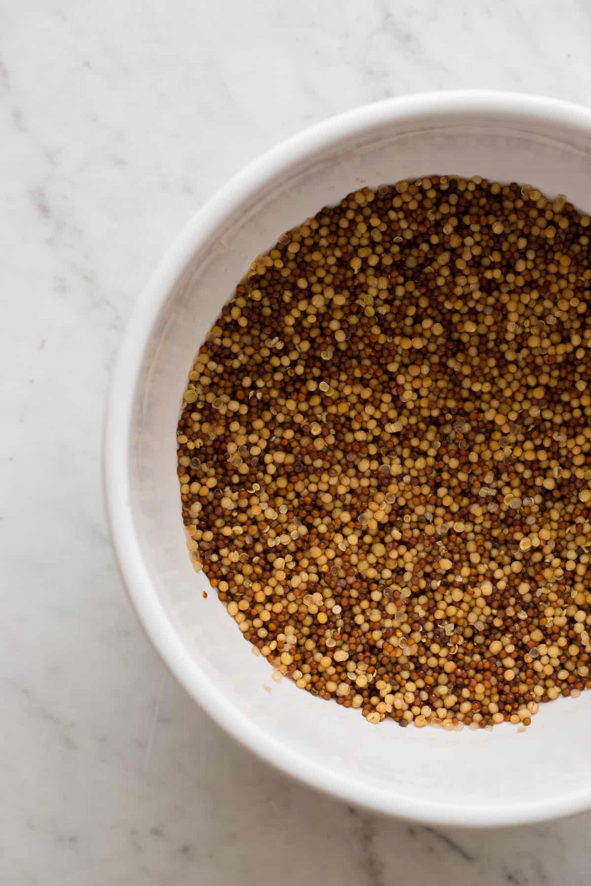 Whole Grain Beer Mustard Spoon Fork Bacon