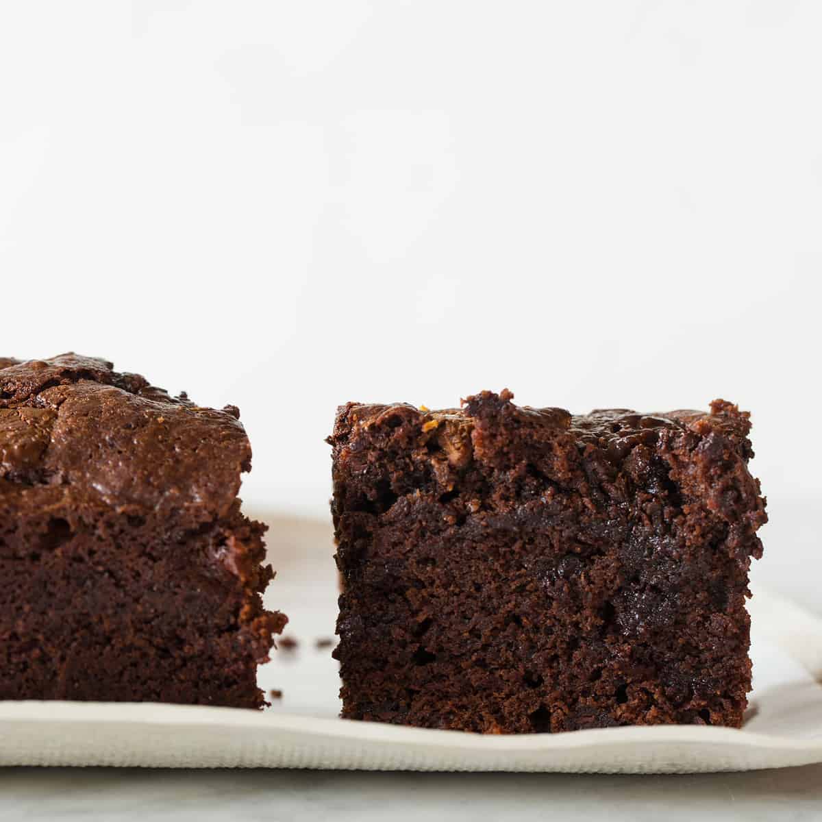 Chocolate Truffle Studded Brownies Spoon Fork Bacon