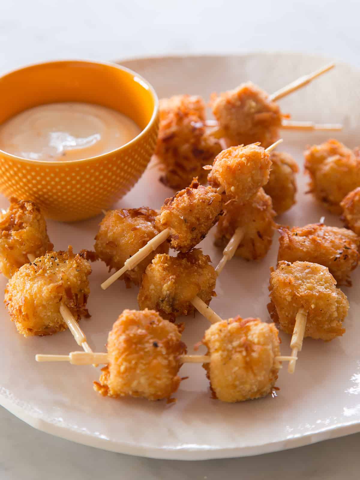 Almond and Coconut Crusted Salmon Bites Spoon Fork Bacon