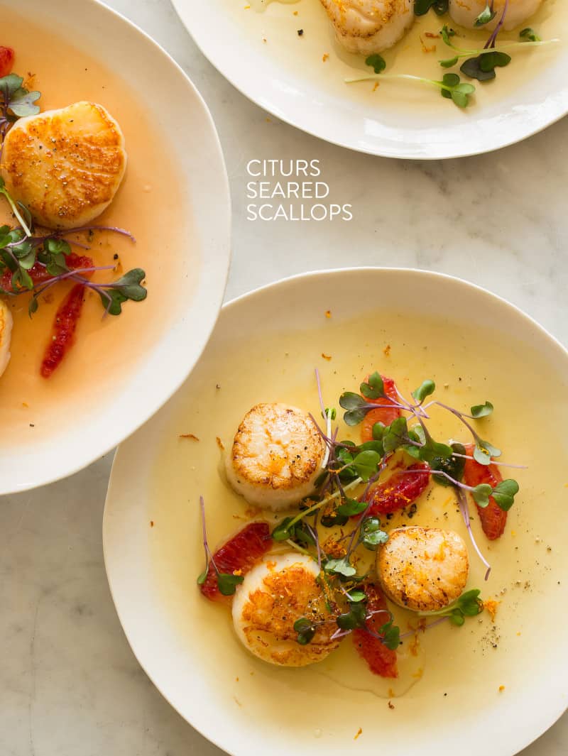 Citrus Seared Scallops spoon fork bacon Bloglovin’