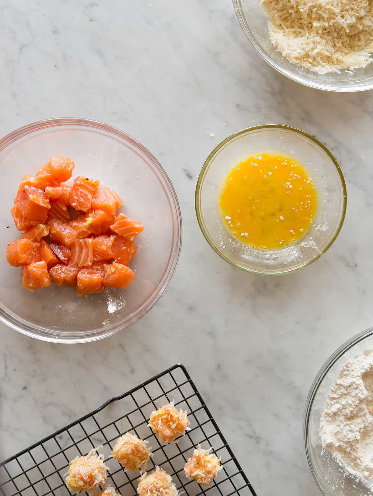 Almond and Coconut Crusted Salmon Bites Spoon Fork Bacon