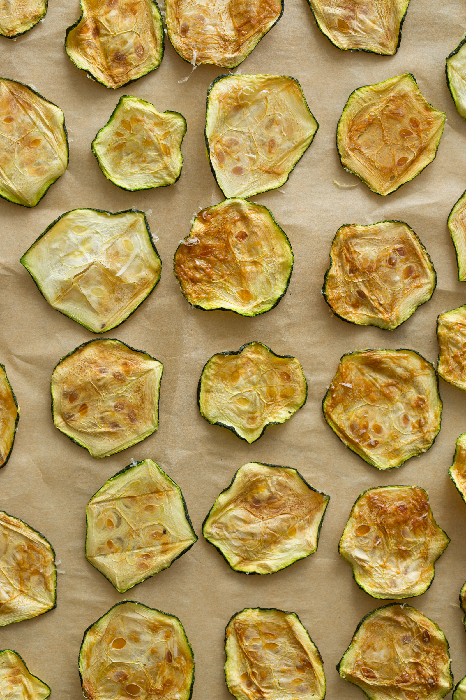 Parmesan Zucchini Crisps Spoon Fork Bacon