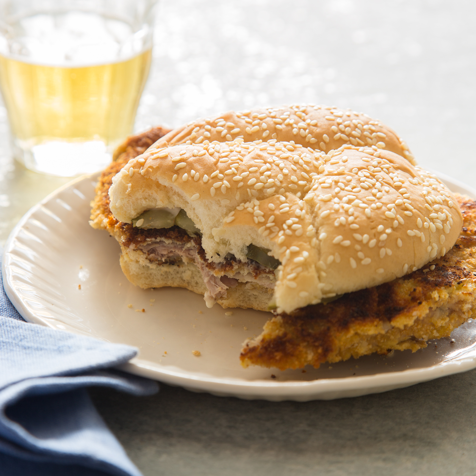 Pork Tenderloin Sandwich Spoon Fork Bacon