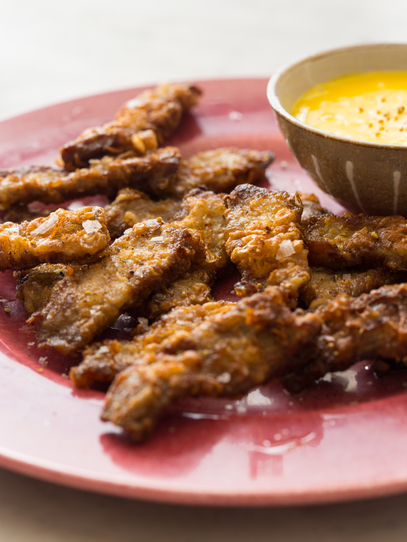 Finger Steaks Spoon Fork Bacon