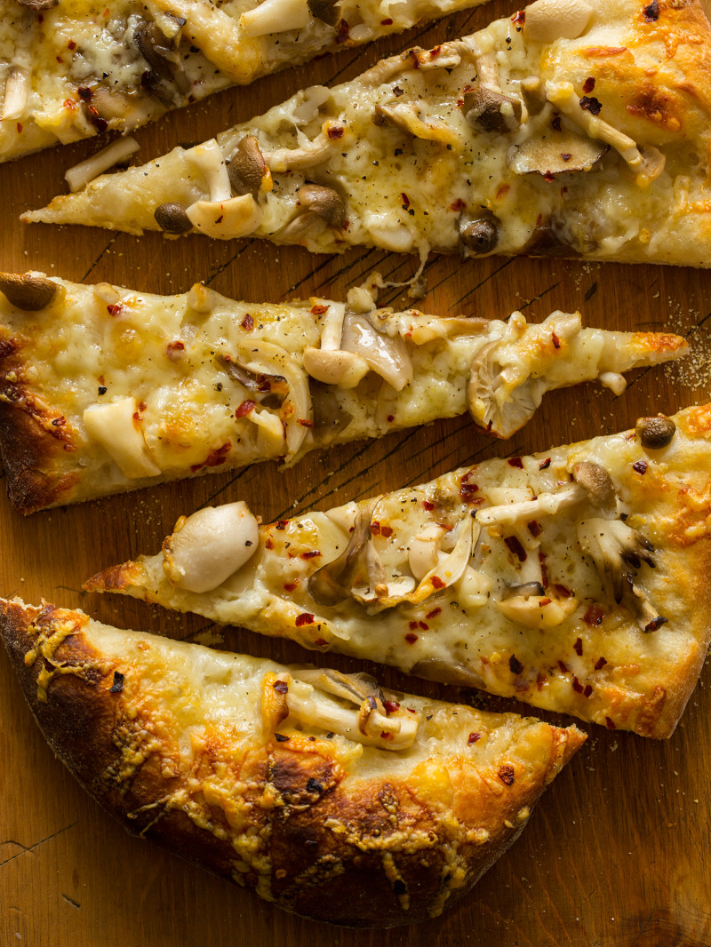 Pickled Mushroom Flatbread Spoon Fork Bacon