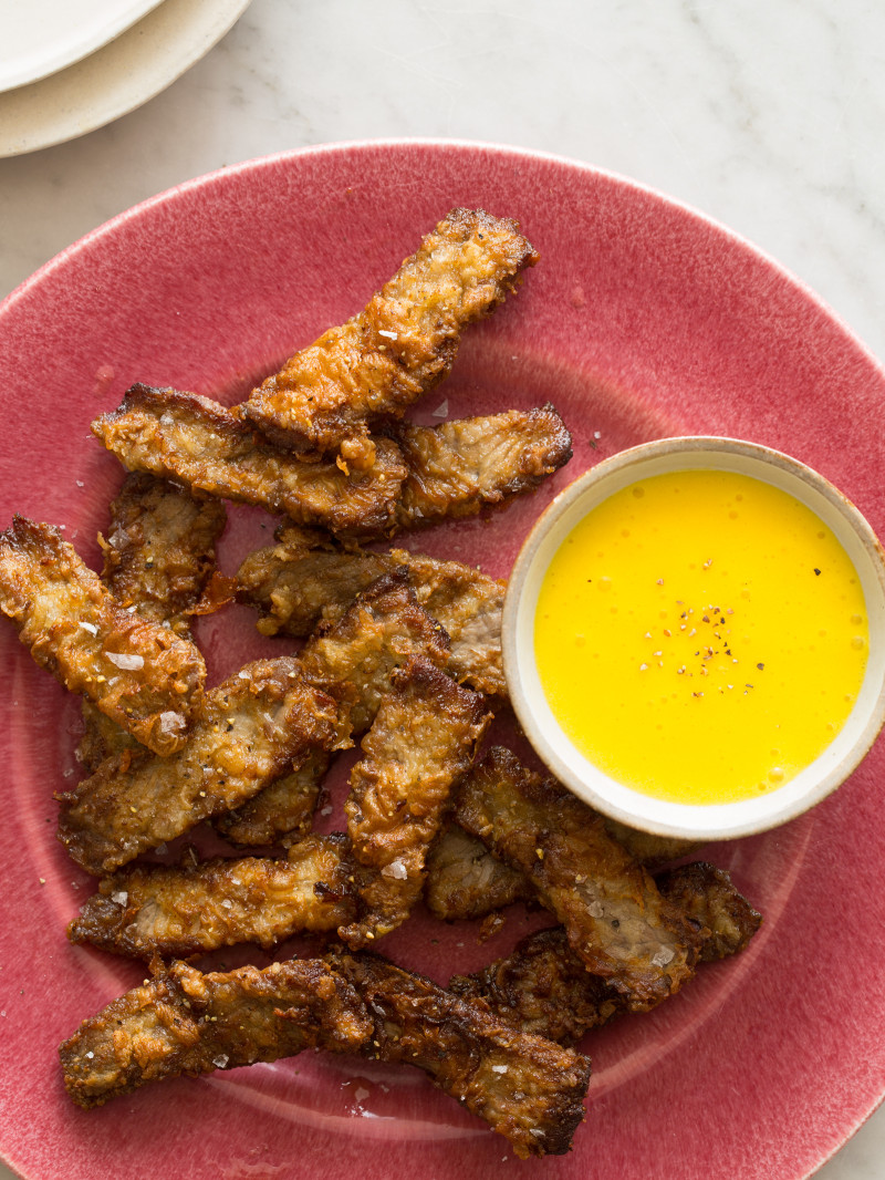 Finger Steaks Spoon Fork Bacon