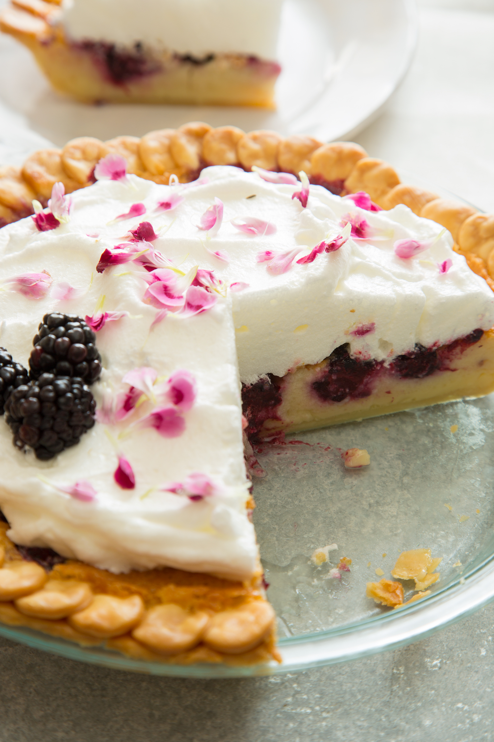 Buttermilk and Blackberry Pie Spoon Fork Bacon