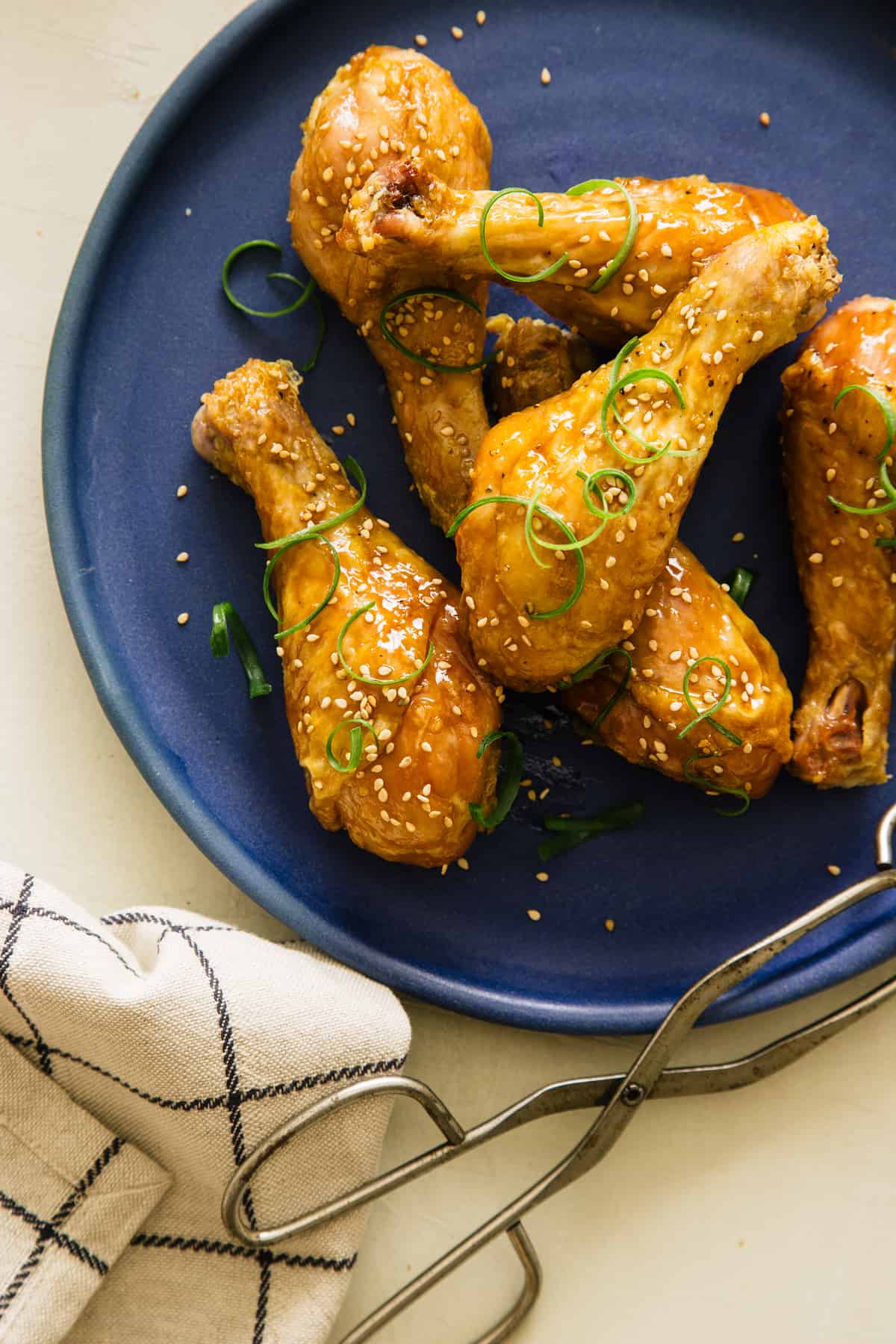 Crispy Baked Teriyaki Drumsticks Spoon Fork Bacon