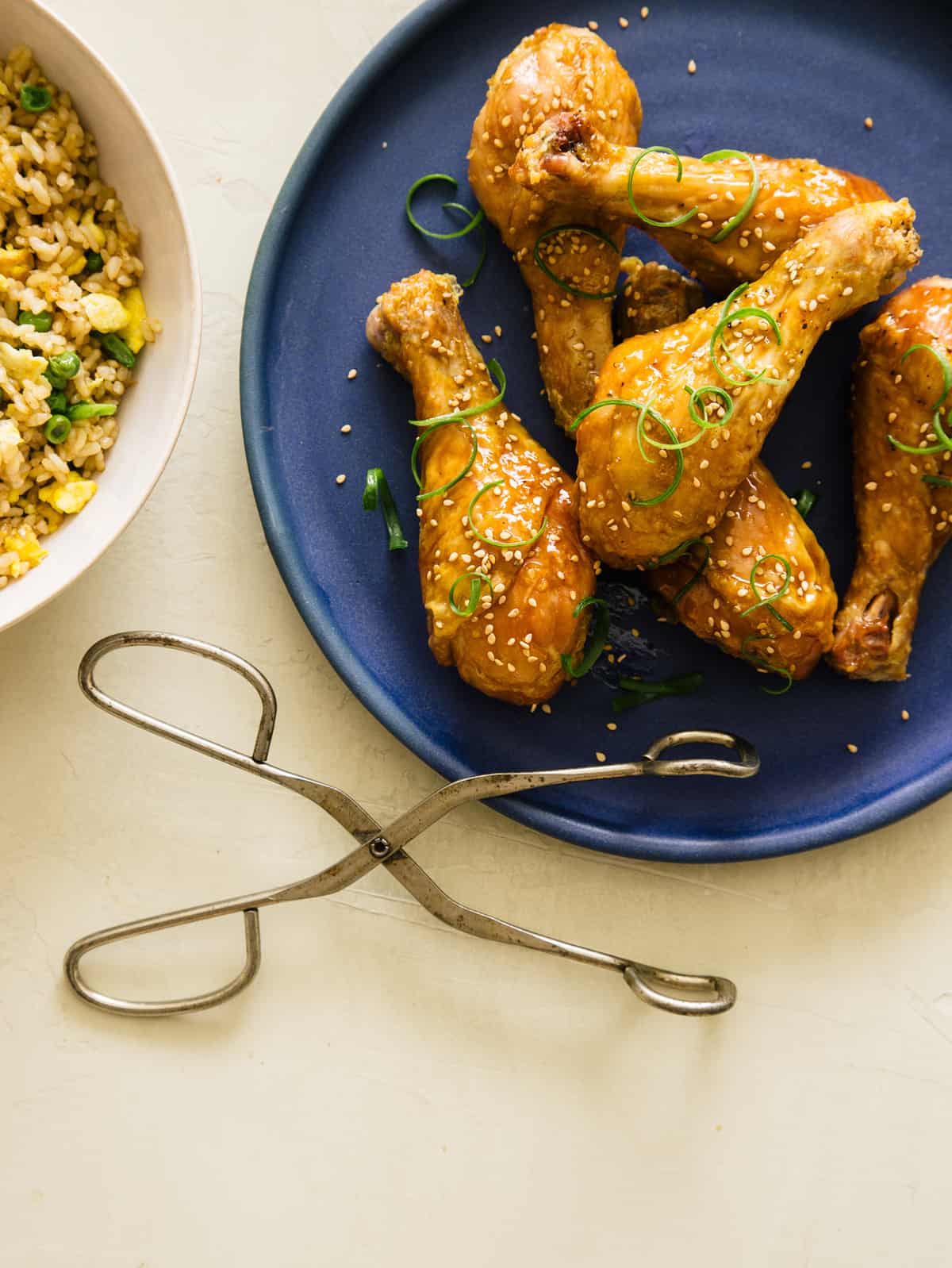 Crispy Baked Teriyaki Drumsticks Spoon Fork Bacon