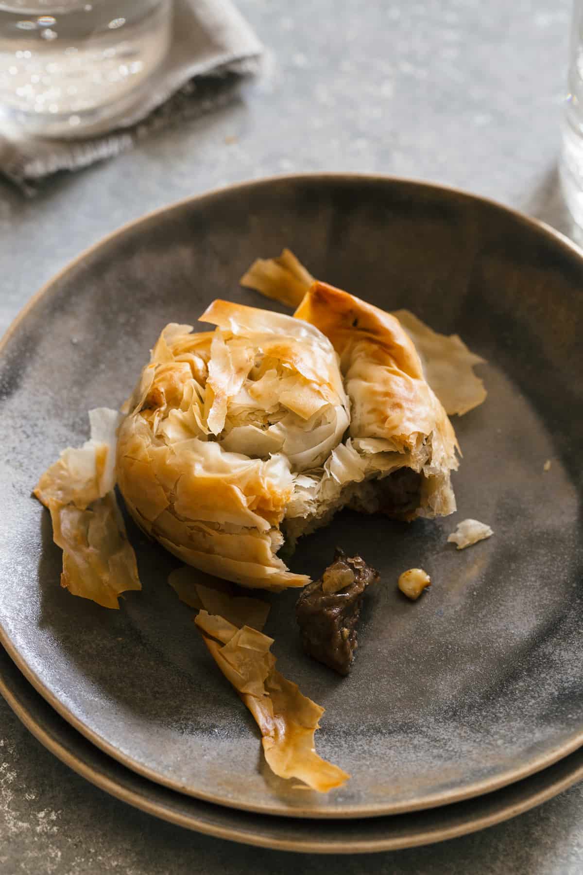 Filo Wrapped Steak and Stout Hand Pies Spoon Fork Bacon