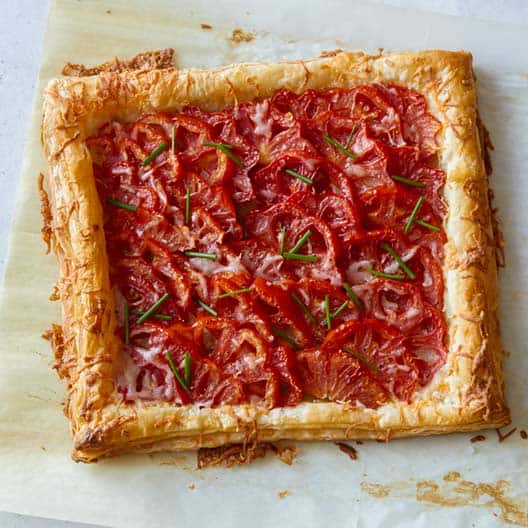 Heirloom Tomato Tart Spoon Fork Bacon