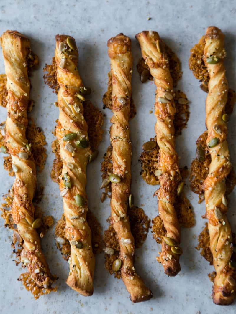 Cheesy Seeded Breadsticks Spoon Fork Bacon