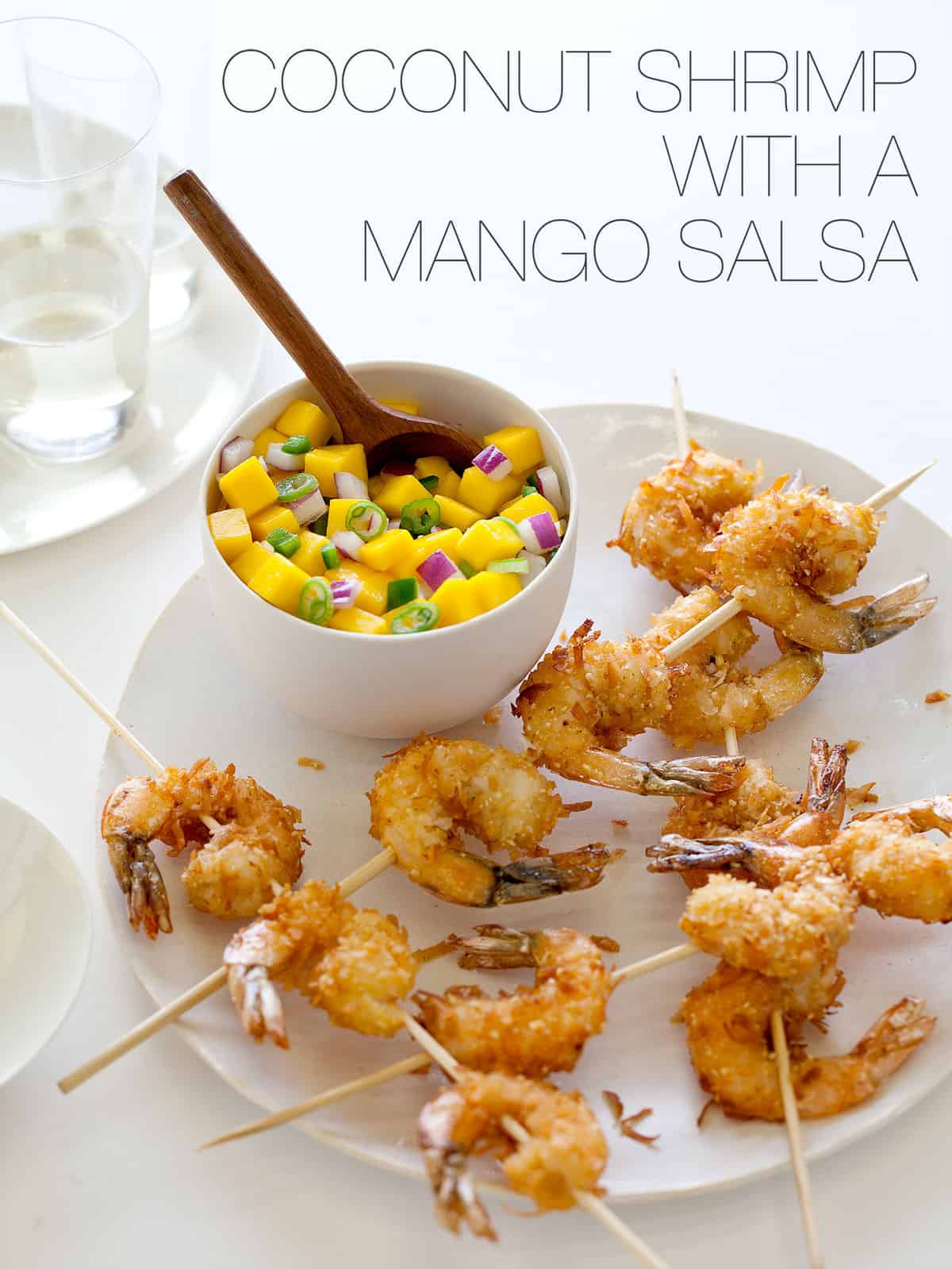 Coconut Shrimp with a Mango Salsa Spoon Fork Bacon