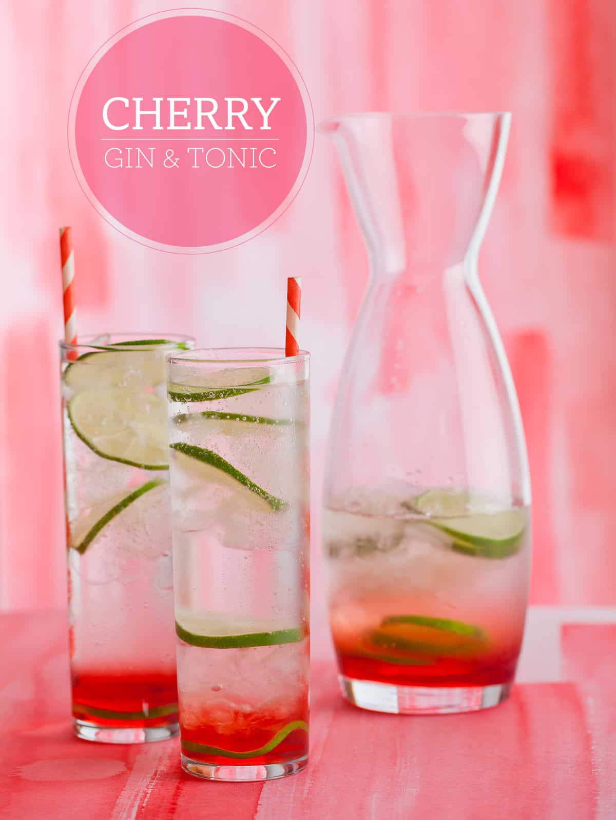 Sweet Cherry Gin & Tonic Cocktail recipe Spoon Fork Bacon