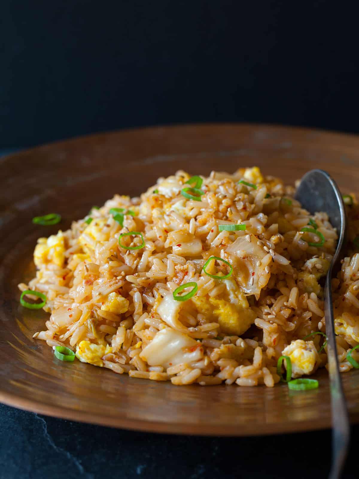kimchi fried rice recipe. makes a great side dish.