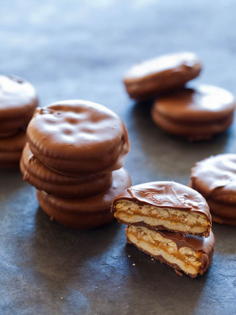 Chocolate Covered Peanut Butter Ritz Sandwiches Chocolate Covered Peanut Butter Ritz Sandwiches recipe.