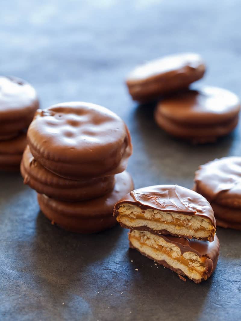 Chocolate Covered Peanut Butter Ritz Sandwiches recipe. 