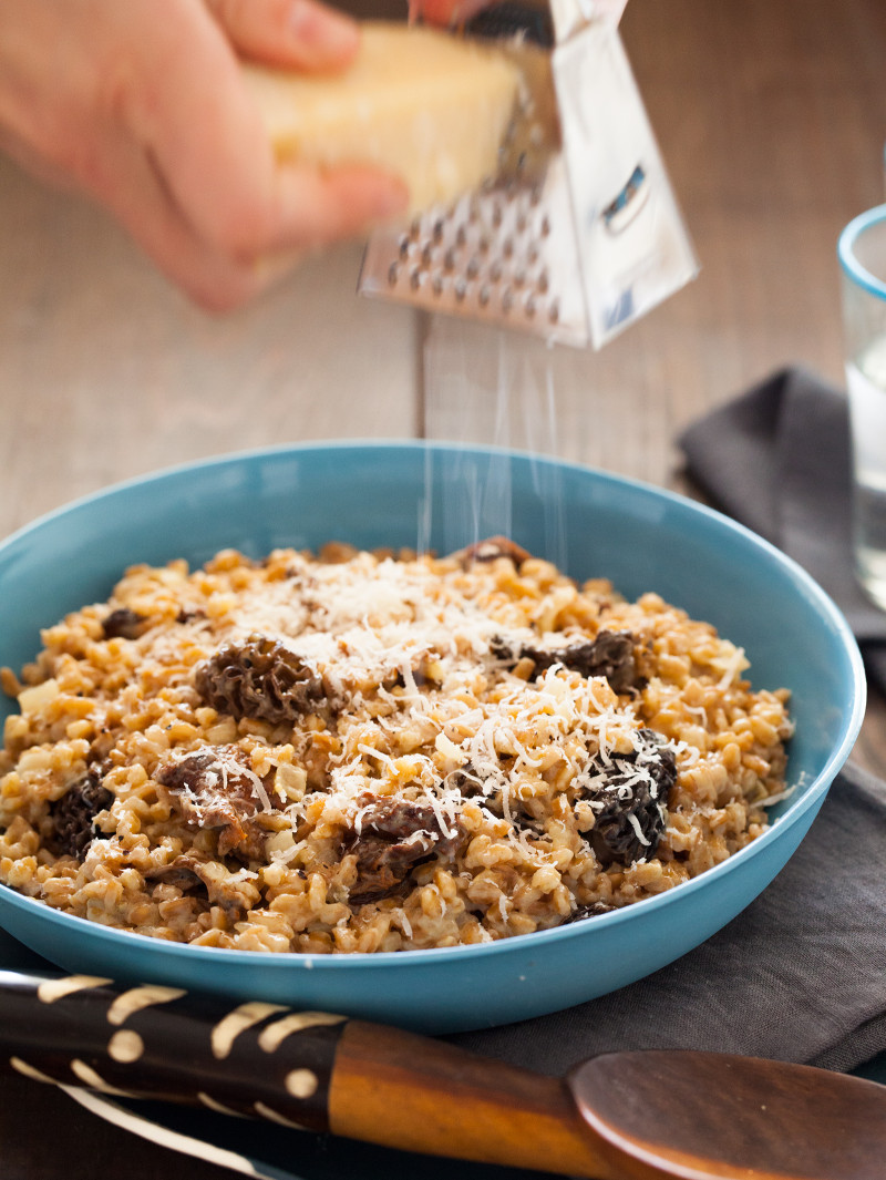 A recipe for a Wild Mushroom Farro Riotto.