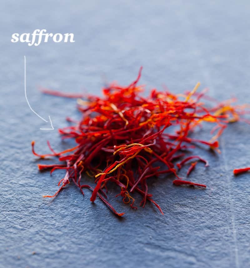 A close up of saffron.