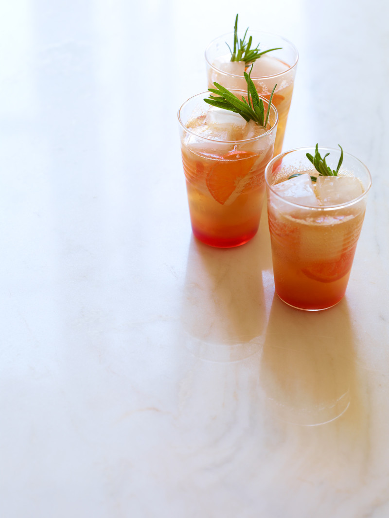 Cranberry Tangerine Rosemary and Cream Soda Mocktail recipe.