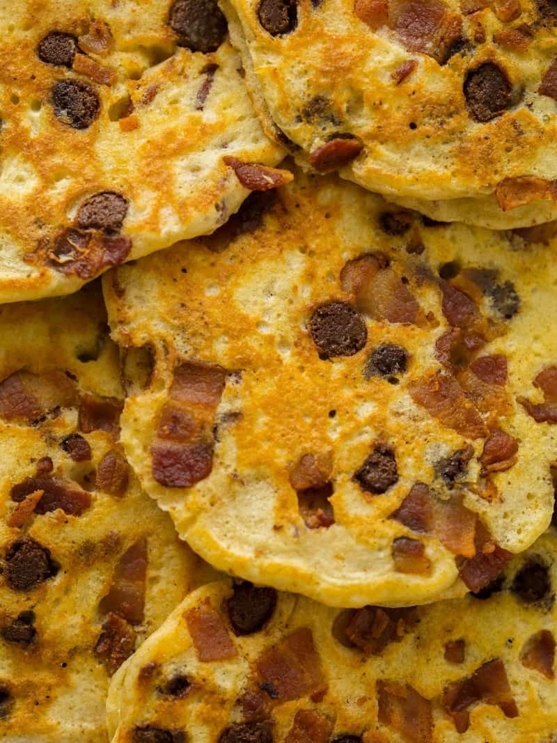 Chocolate Chip Bacon and Orange Kissed Pancake recipe.