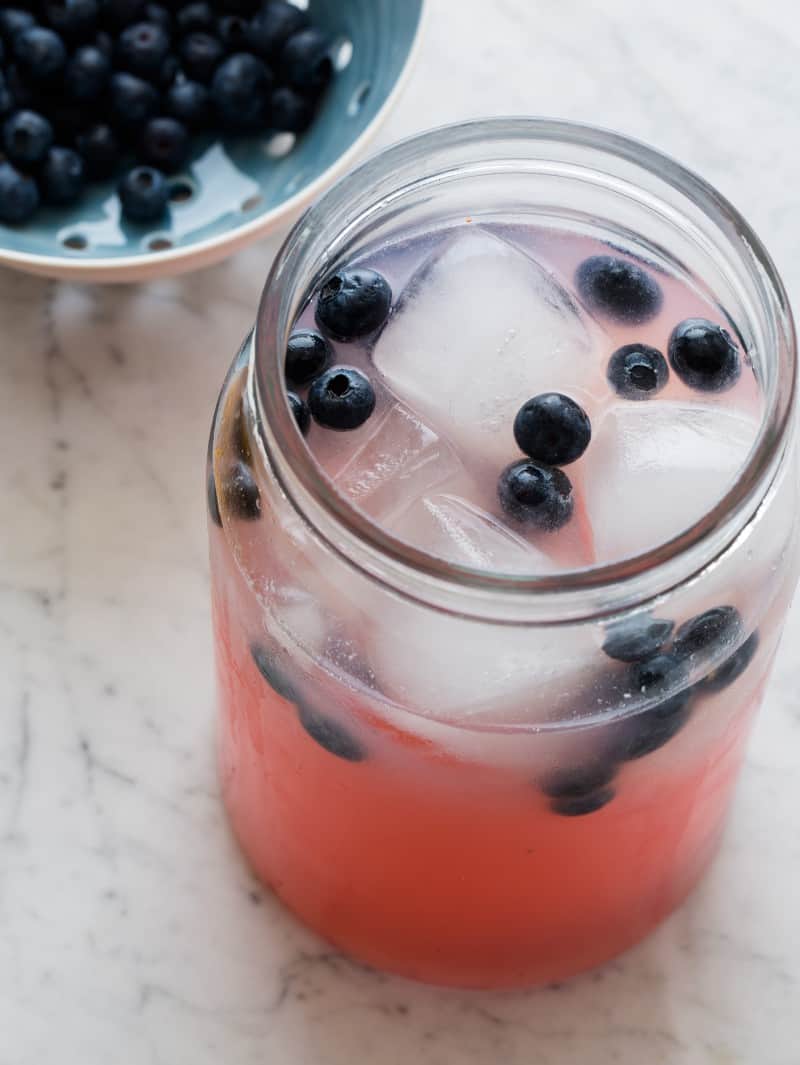Sparkling Blueberry Lemonade Cocktail recipe Spoon Fork Bacon