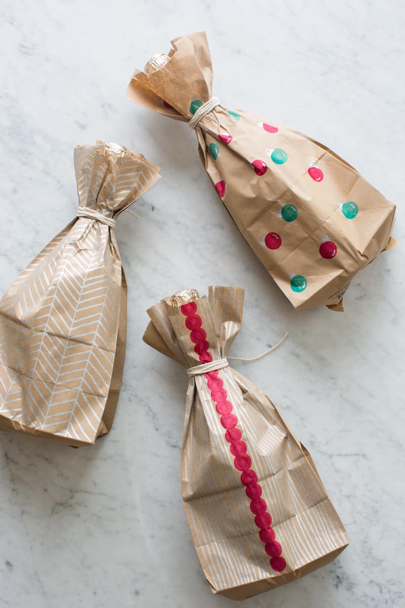 DIY Wine Wrapping Paper, Spoon Fork Bacon