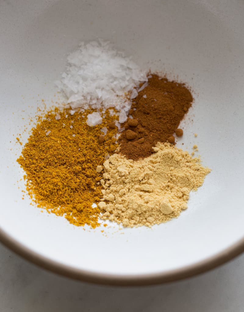 Curry spices on a plate.