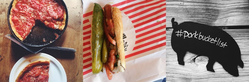 A classic Chicago style hotdog.
