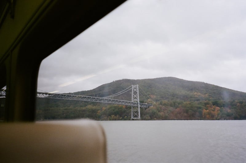 A bridge over a body of water.