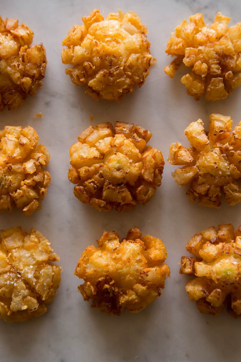 Blooming Onions recipe A close up of mini bloomin\' onions.
