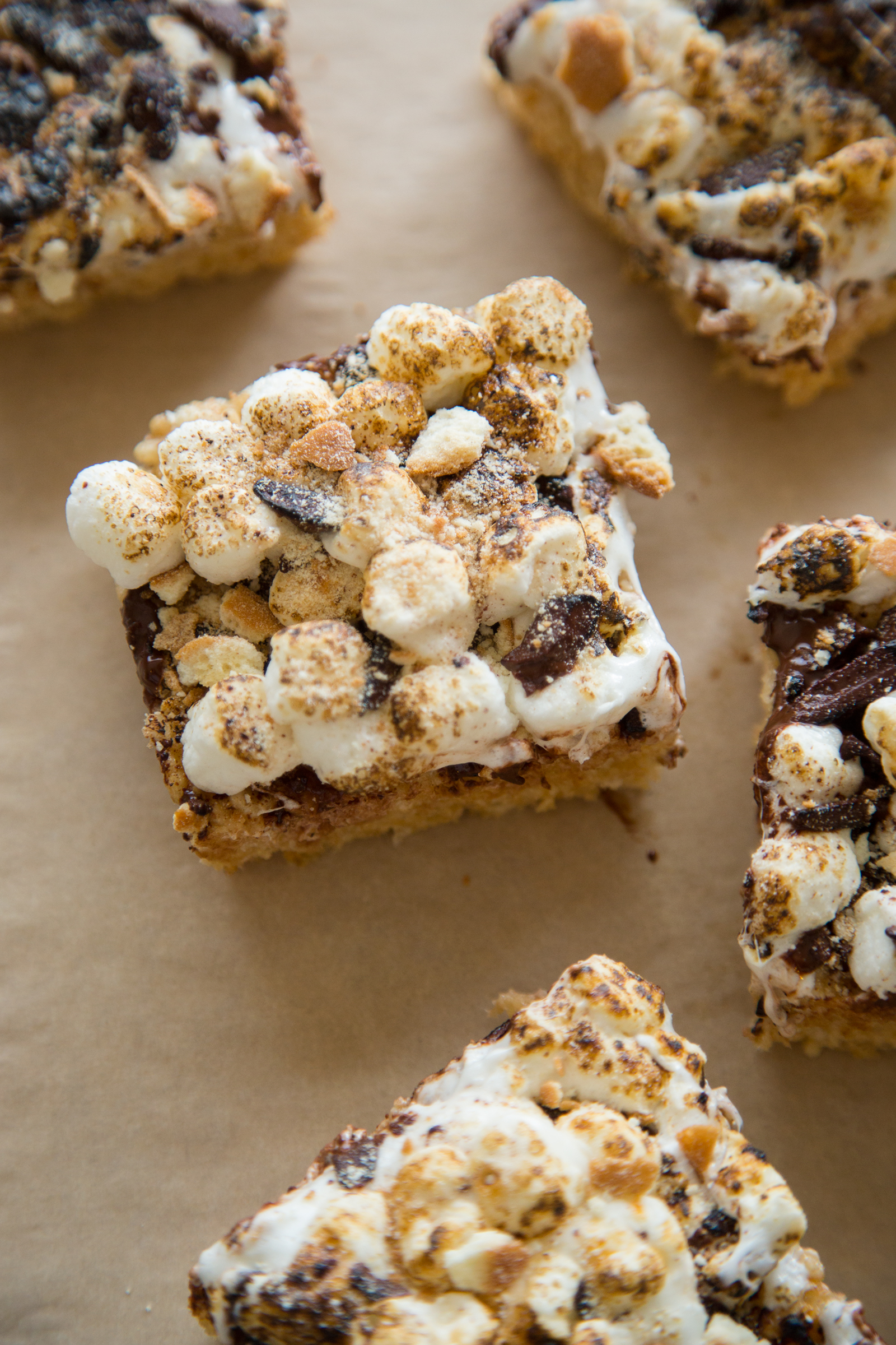 S Mores Rice Krispies Treats Spoon Fork Bacon Jenny Smores Rice Kirspies Treats Process Pre Tourch Torched Krispies