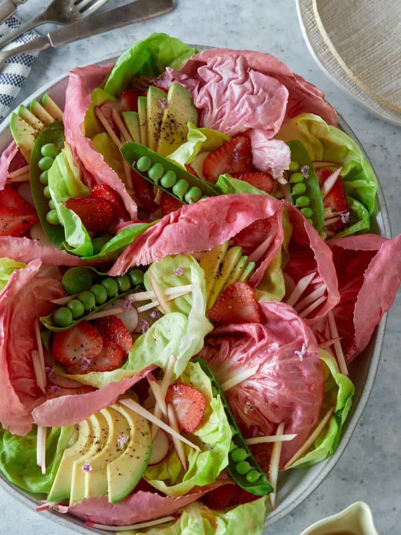 Radicchio, Butter Lettuce and Sweet Pea Salad
