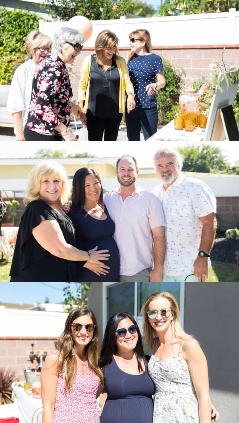 Several groups of great looking people posing for photos.