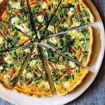 A recipe for a Spinach Quiche with red bell peppers.
